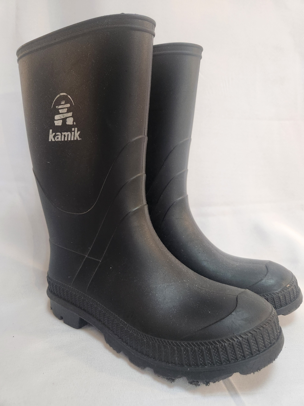 Kamik Kids Black Waterproof Rubber Boots Size 2